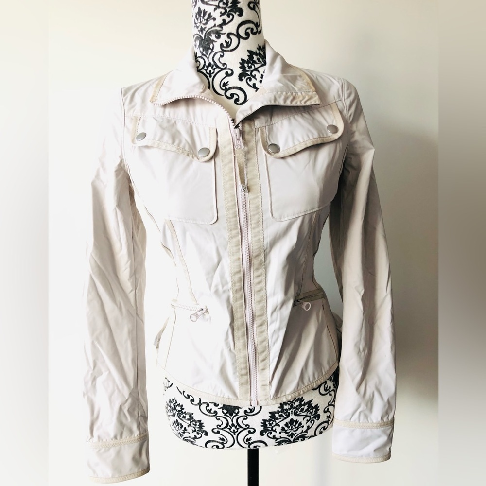 Lululemon Out and About Peplum Jacket Ecru Off-White 2